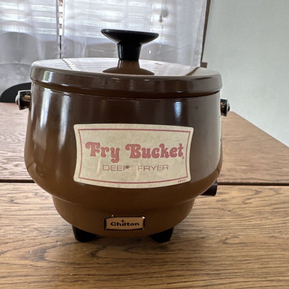 Vintage 1970s chilton deep fryer model 88 brown fry bucket daddy & cord works